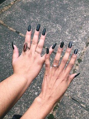 Coffin shaped nails