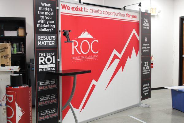 Trade-show display done by Metro's Large Format Department