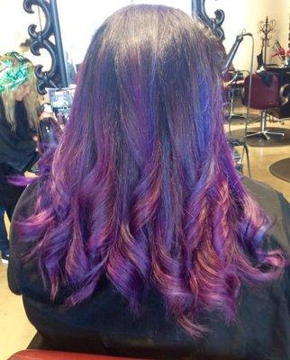 Purple and Blue Ombre By Aegis Vaughn. To book Directly call, or text 214-400-2397