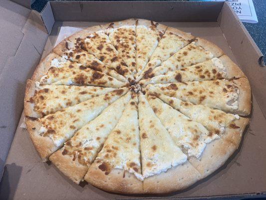 White pizza (large, double cut)