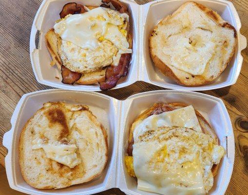 BEC & HEC Breakfast sandwiches