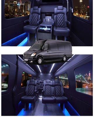 Luxury Mercedes Sprinter-leather captain's chair with massage functions