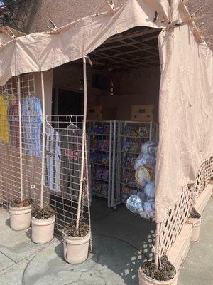 Little soccer shop before you enter.