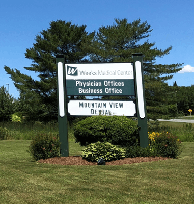 Sign at entrance