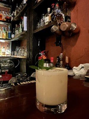 Siren's Song For Odysseus: Buffalo Trace ~ Greek Yogurt ~ Suze Voodoo Mixology Mojo-Jito Tonic House Cucumber/Lime Cordial ~ Chareau  $14