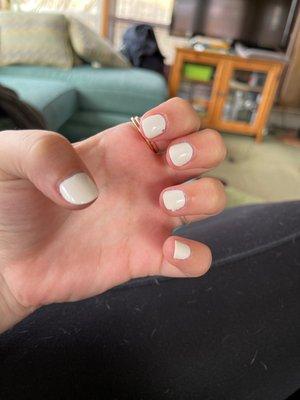 Nails chipped