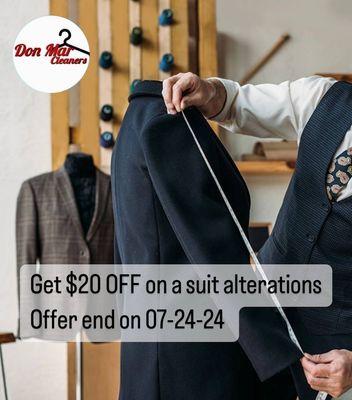 Don't miss the opportunity for a great deal at Don Mar Cleaners