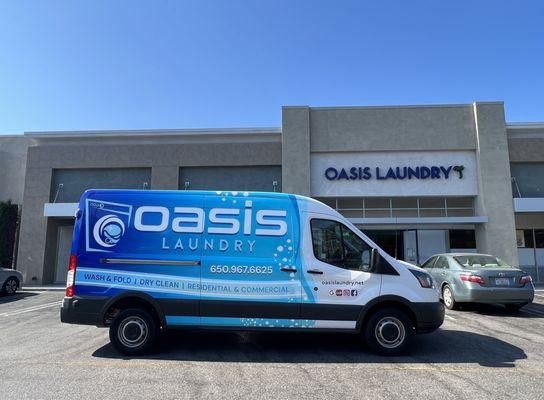 This van contains happiness. Happiness of fresh, clean, folded laundry.