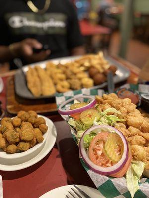 Shrimp Po'Boy or Basket, Fried J.O. Platter and Fried Okra