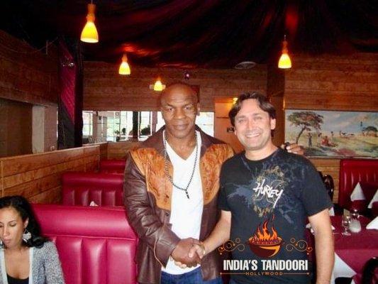 When We Served American Professional Boxer Mr. Mike Tyson at Our India's Tandoori Hollywood Restaurant.