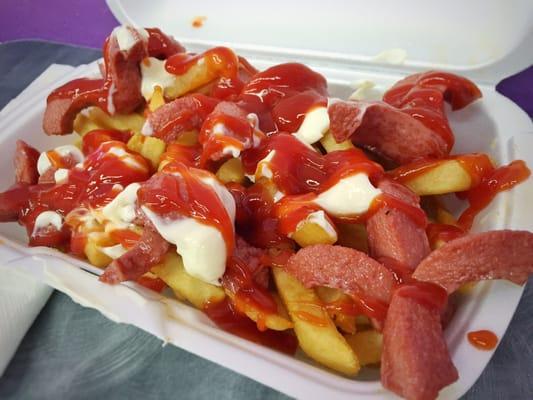 Salchipulpos - $5. French Fries with Hot Dogs