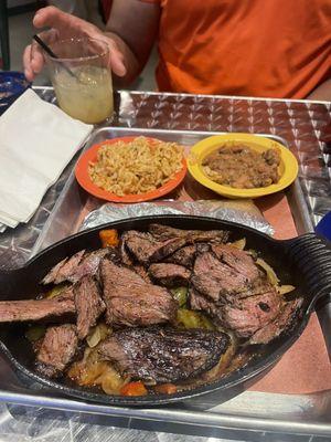 Hanger steak fajitas