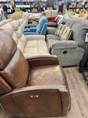 Recliners and chairs and sofas and couches and things