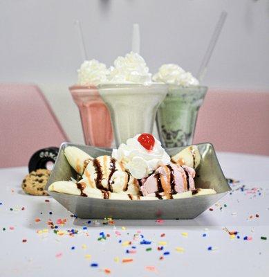 What's more classic than banana splits and milkshakes?