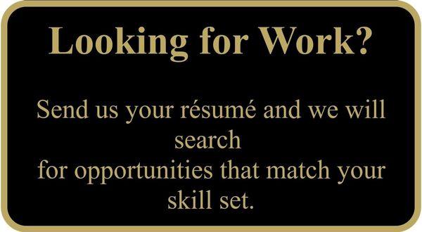 Looking for work?