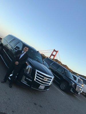 SFDriven Limo Service. SFDriven.com. Stop at Golden Gate Bridge during Wine tour