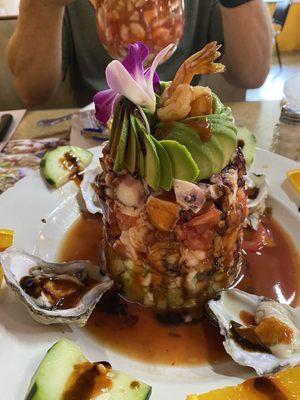 Seafood tower.