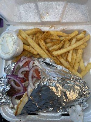 Another view of the Gyro Sandwich combo