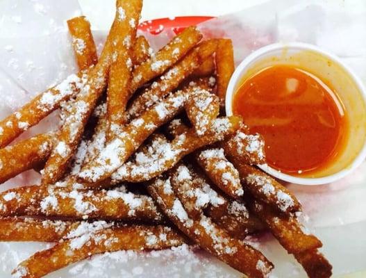 Funnel Cake Fries with Pumpkin Pie Glaze