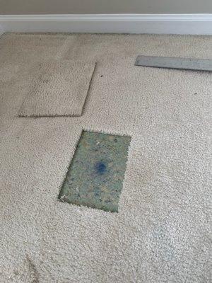 CARPET PATCH BEFORE