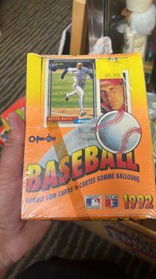 Unopened boxes of baseball cards