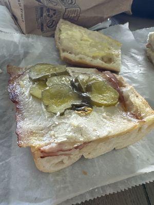 Cuban sandwich Ordered with no mayo and no pickles.