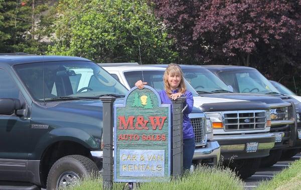 Meet Wendy - the owner of M & W car rentals in Friday Harbor on San Juan Island