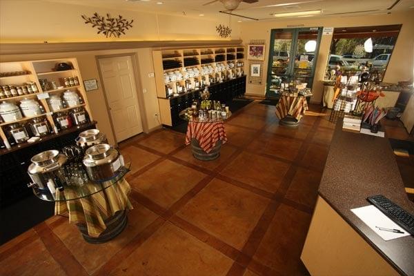 Beautiful tasting room full of fabulous extra virgin olive oils and balsamic vinegars.