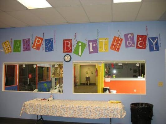 Birthday party room