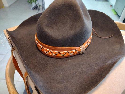 They made this for me, now to plan my Antarctica trip. Hatband from Etsy.