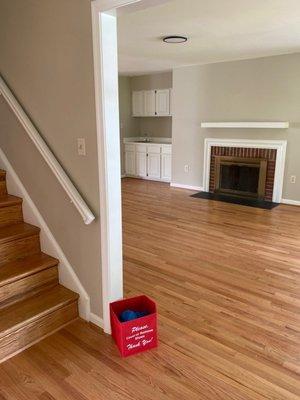 Newly sanded and refinished flooring!