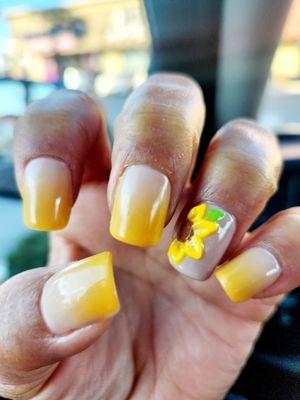 sunflower nails