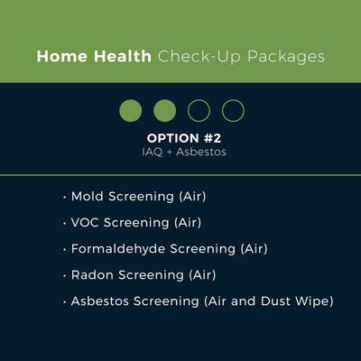 Option #2

Home Health Check-Up Packages