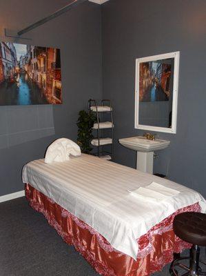 Inside our massage room