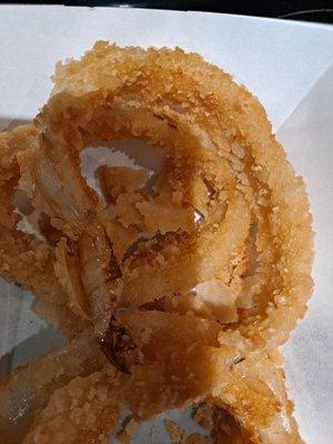 And the onion rings I didn't even order .hard as a rock. I wanted fries!