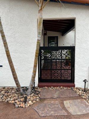 Custom Gate in the Talavera Tiles styling.