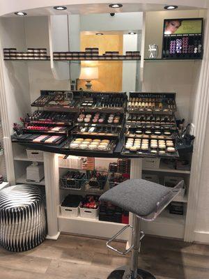 The Bare Minerals makeup counter.