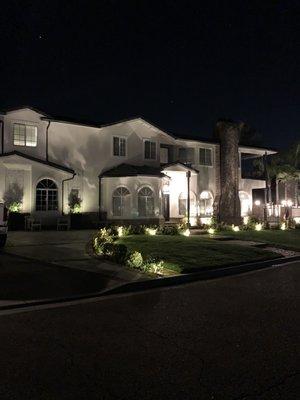 Night front landscape lights