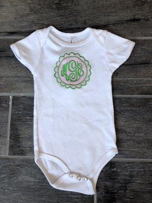 Monogrammed baby items