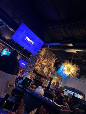 Nice spot!  Big tvs and nice rustic decor