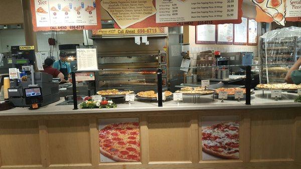 Pizza counter