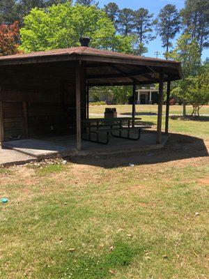 Small picnic area.