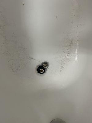 That is the dirty water and the dirt left over AFTER the tub was emptied.