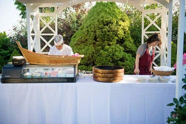 Sushi station was a big hit with guests