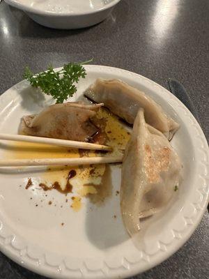 Potstickers, very greasy