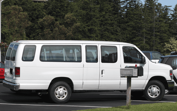 Rent a van that accommodates 15 people