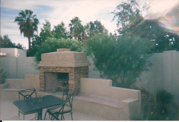 Outdoor Seating and Fireplace