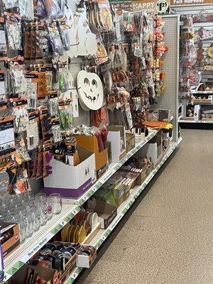 Seasonal items were already stocked for Halloween and Thanksgiving!