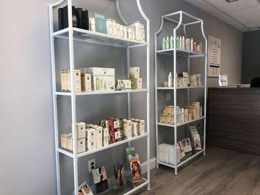 Eminence organic product line and reception area!