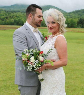 The beauty of Mt Mansfield hidden in the background by late-spring fog...A spectacular backdrop for a Vermont wedding.